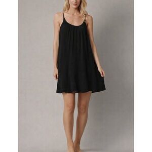 9 Seed Tulum Cotton Gauze Low Back Mini Coverup Dress One Size